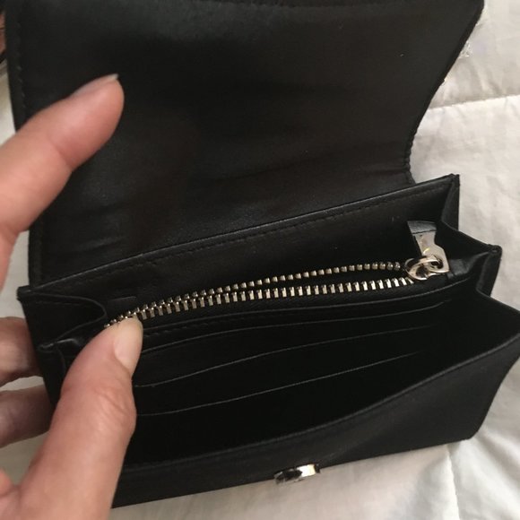 EXPRESS black elegant satin wallet - Picture 6 of 6